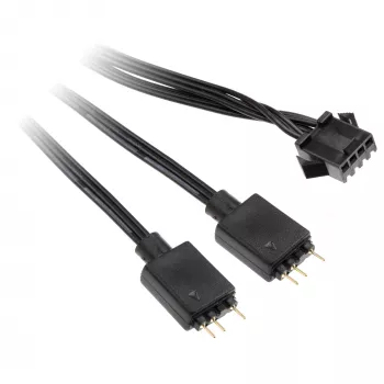 Kabeladapter Kolink 4-pins ventilator naar 3-pins 5V ARGB, 0,4 m