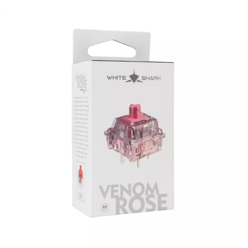 White Shark Venom Rose mechanische toetsenbordschakelaars, 65 stuks