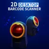 Qoltec 50857 bedrade desktop barcodescanner, 1D/2D, QR, USB, 1,75 m kabel