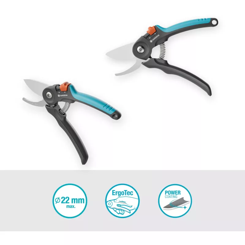 Takkenschaar GARDENA PremiumCut 12241-20 bypass, grijs/turkoois
