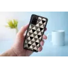 Hoes iKins voor Samsung Galaxy S20+ — zwart piramidedesign