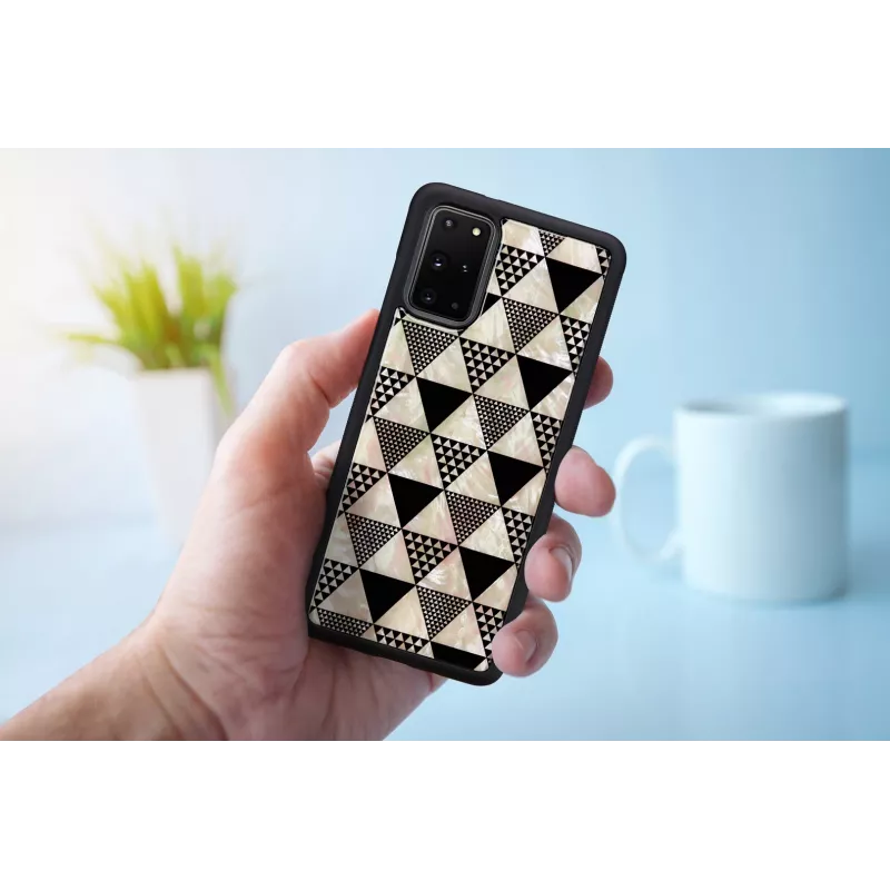 Hoes iKins voor Samsung Galaxy S20+ — zwart piramidedesign