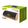 Maestro MR-1775-BLACK broodtrommel zwart, hout bamboe, metaal
