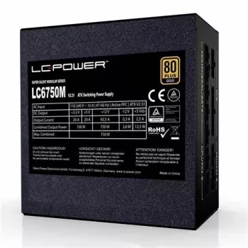 LC-Power Super Silent LC6750M V3.0 750W 80Plus Gold 135mm-ventilator retail - PC-/servervoeding - ATX