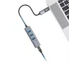 GRAUGEAR USB-hub G-HUB31L-A — USB 3.2 Gen 1 Type-A-host, 3x USB 3.2 Gen 1 Type-A-poorten + RJ-45, 5000 Mbit/s