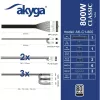 Akyga Classic AK-C1-800 ATX-voeding 800 W, 80 PLUS, actieve PFC, 120-mm ventilator