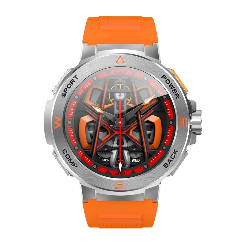 Smartwatch BlitzWolf BW-AT5 oranje met Bluetooth en hartslagmeter