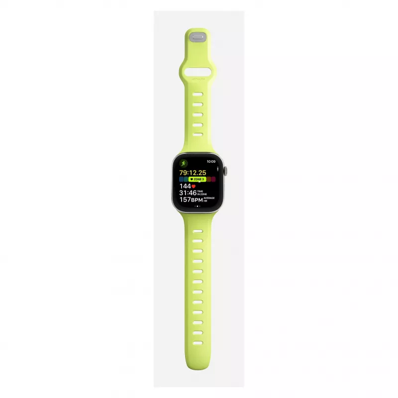 Band Nomad Tempo Band lichtgroen rubber, 18 mm breed, pols 135–175 mm