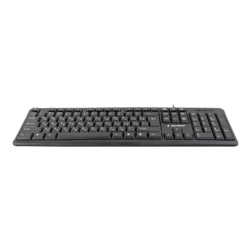 Toetsenbord Gembird KB-U-103-RU kantoor USB QWERTY Engels Russisch zwart