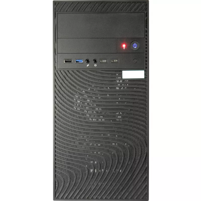 Computerbehuizing Inter-Tech Case Micro IT-6516 Ripple zwart