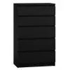 Kommode Top e Shop M5 CZERŃ, 5 laden, zwart, 700×400×1120 mm, spaanplaat