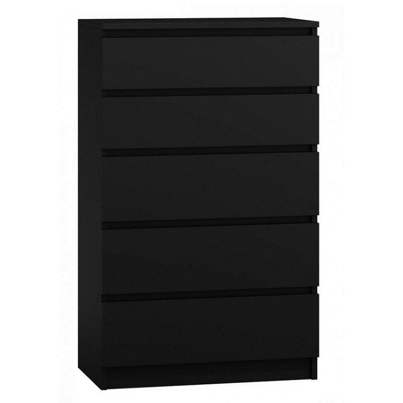 Kommode Top e Shop M5 CZERŃ, 5 laden, zwart, 700×400×1120 mm, spaanplaat