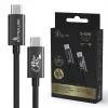 Extralink Smart Life CABESL05 USB-C naar USB-C-kabel, gevlochten, 240 W, 40 Gbps, 2 m, zwart