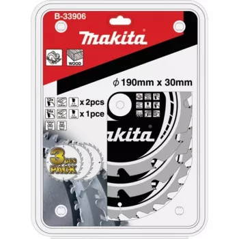 Cirkelzaagbladset MAKFORCE B-33906, Ø 190mm, 12Z / 24Z (3-delig, boring 30mm)