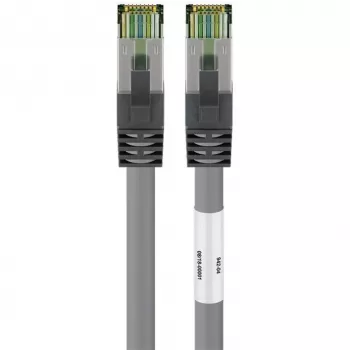 Goobay CAT 8.1 patchkabel, S/FTP (PiMF), grijs, 0,5 m - LSZH halogeenvrij, koper AWG 24 (55135)