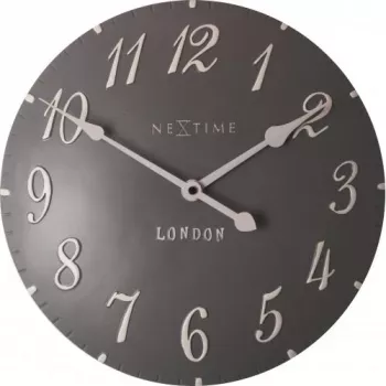 NeXtime klok 3084gs London Arabic, Ø34,5cm, wand, grijs/wit