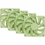 Computerventilator HYTE FA12-MM-4 120 mm, 1500 tpm, 72 m³/h, 1,6 mmH₂O, fluïdumdynamisch lager, groen, 4-pack