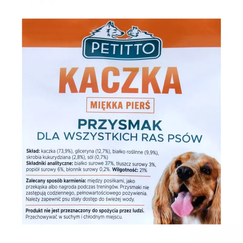 PETITTO zachte eendenborstfilet - hondensnack - 500 g