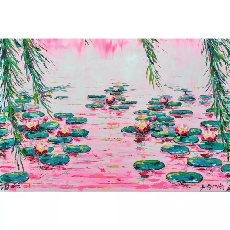 Puzzel 4000 stukjes Ravensburger Pink Water Lilies van Mauro Bergonzoli