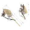 Pluchen hobbypaard Milly Mally 6626 lichtgrijs – Milly Mally knuffel, hobbypaard om op te rijden