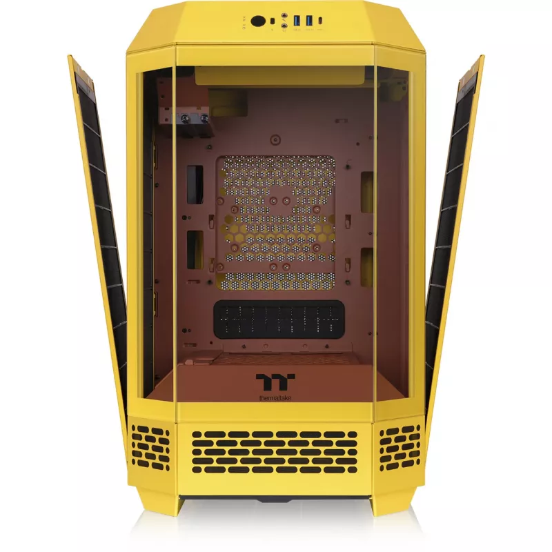Mini Tower-behuizing THERMALTAKE The Tower 250 Butter Caramel — microATX/Mini-ITX, ATX-ondersteuning, compacte behuizing