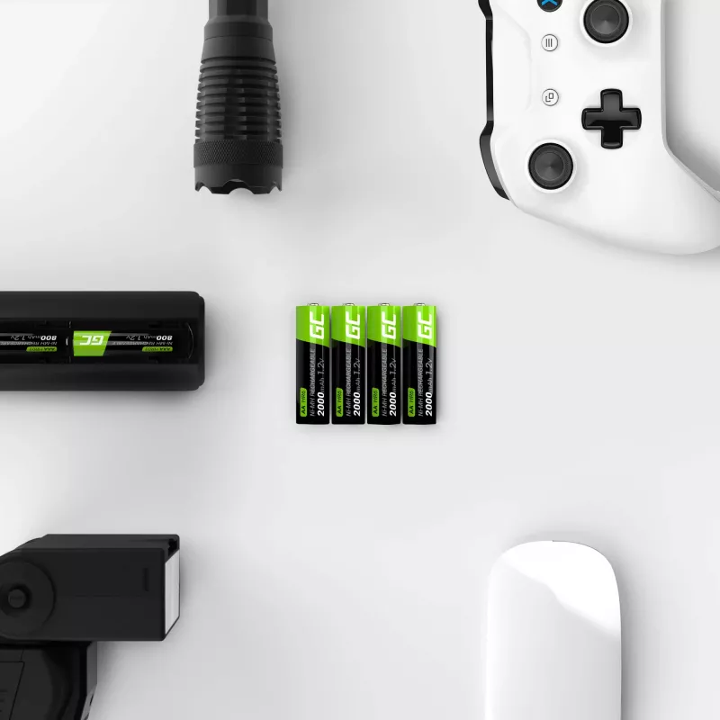 Green Cell GR02 NiMH AA oplaadbare batterijen, 4 stuks, 2000 mAh