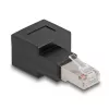 Delock - netwerkadapter - RJ-45 (M) naar rechts gehoekt naar RJ-45 (V) - CAT 6a