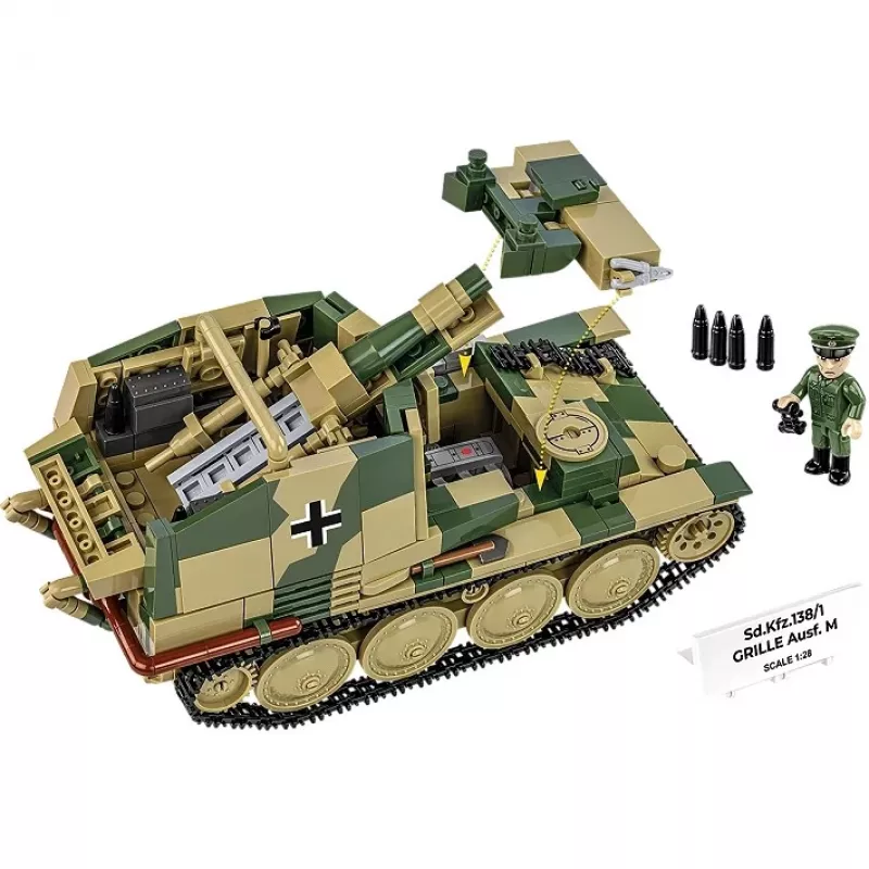 Bouwmodelbouwpakket Cobi SD.KFZ.138/1 Grille, 720 onderdelen, tentoonstellingsmodel