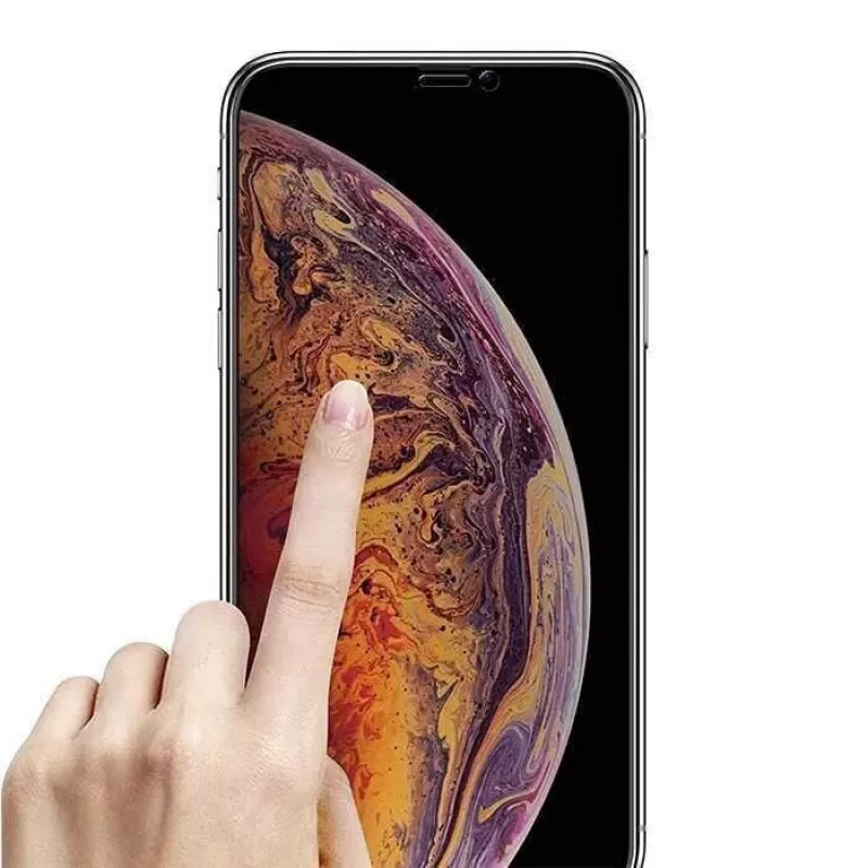 Gehard glas displayschermbescherming Devia Real Series voor iPhone XS Max 3D Full Screen zwart