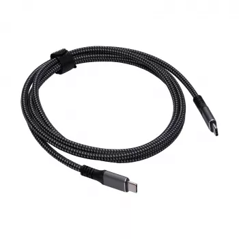 Akyga AK-USB-34 USB-C-naar-USB-C-Thunderbolt-3-kabel, 40 Gbit/s, 100 W, 1,5 m, zwart