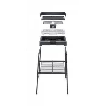 Elektrische grill Severin PG 8568 2200 W zwart rechthoekig kookoppervlak