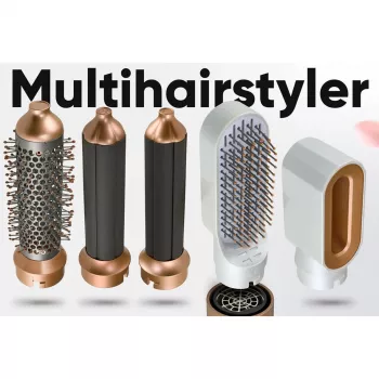 Hetelucht-styler Profi-Care 331321 wit-roze — 4-in-1 multi-styler, 5 opzetstukken, 1000W, 3 warmtestanden