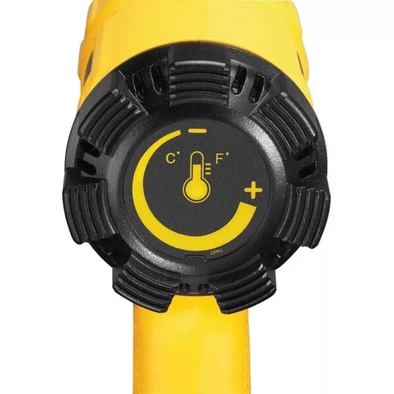 Heteluchtpistool DeWalt D26411 — 1800 W, pistoolgreep, max. 600 °C, 450 l/min luchtstroom, geel