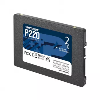 Patriot SSD||P220|2TB|SATA|schrijfsnelheid 500 MBytes/sec|leessnelheid 550 MBytes/sec|2,5|TBW 960 TB|P220S2TB25