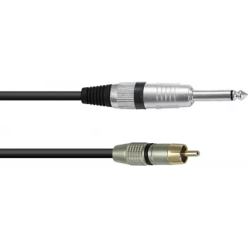 OMNITRONIC adapterkabel RCA/jack 0,9 m zwart (30225118)