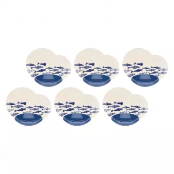 Serviesset Rose&Tulipani R18390TA18 voor 6 personen, porseleinen tafelset