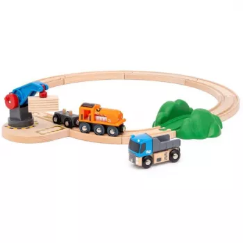 Brio World goederentrein startset met kraan