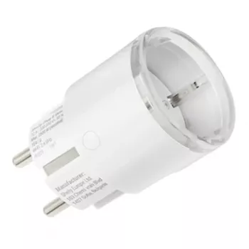 Slimme stekker Shelly Plug S Gen3 — slimme wifi-stekker met energiebewaking, type F, 110–230 V, 2500 W, wit