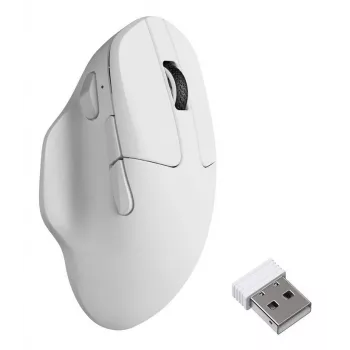 Ambidextere draadloze optische muis Keychron M7-A24 30000 DPI RF draadloos Bluetooth USB-C wit