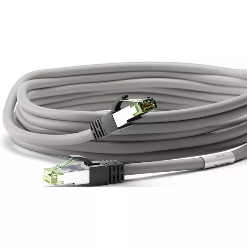 Goobay CAT 8.1 patchkabel, S/FTP (PiMF), grijs, 0,5 m - LSZH halogeenvrij, koper AWG 24 (55135)