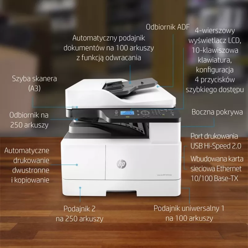 All-in-One-printer HP LaserJet M443nda Laser A3 1200 x 1200 DPI 24 ppm