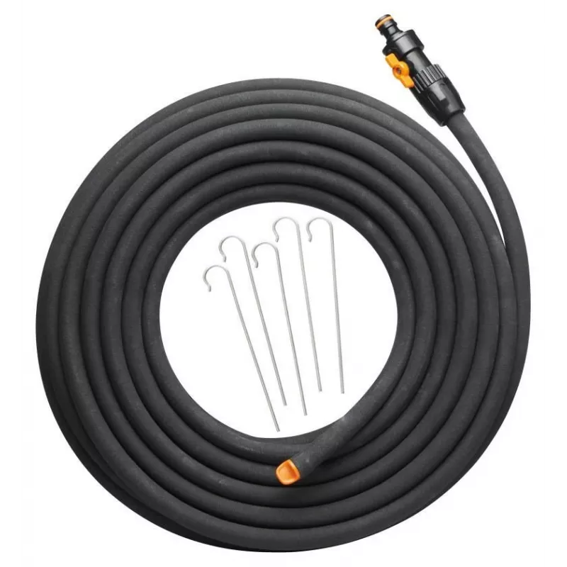 Fiskars 1025935 tuinslang, 15 m, bovengronds, rubber, zwart