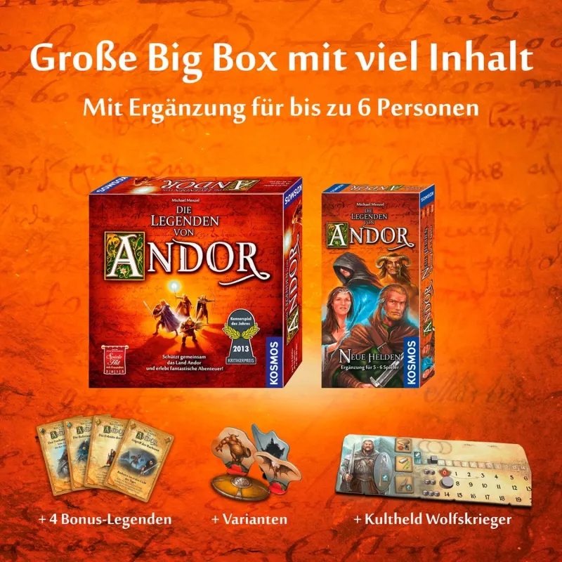 Kosmos Andor The Legends of Andor - Big Box kaartspel reizen/avontuur