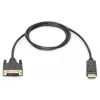 ASM AK-340301-030-S ASSMANN kabel Displayport 1.1a met vergrendeling Type DP/DVI-D (24+1) M/M zwart 3m