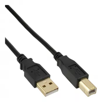 Microconnect USBAB5G USB-kabel USB 2.0 5 m USB A USB B zwart