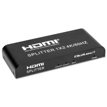Qoltec 51797 actieve HDMI-splitter 2 x HDMI 4K x 2K | 6 Gb/s | 60 Hz