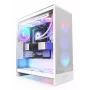 PC-behuizing NZXT H7 Flow RGB Midi Tower wit — gehard glas, EATX, voor 3×120mm, USB-C