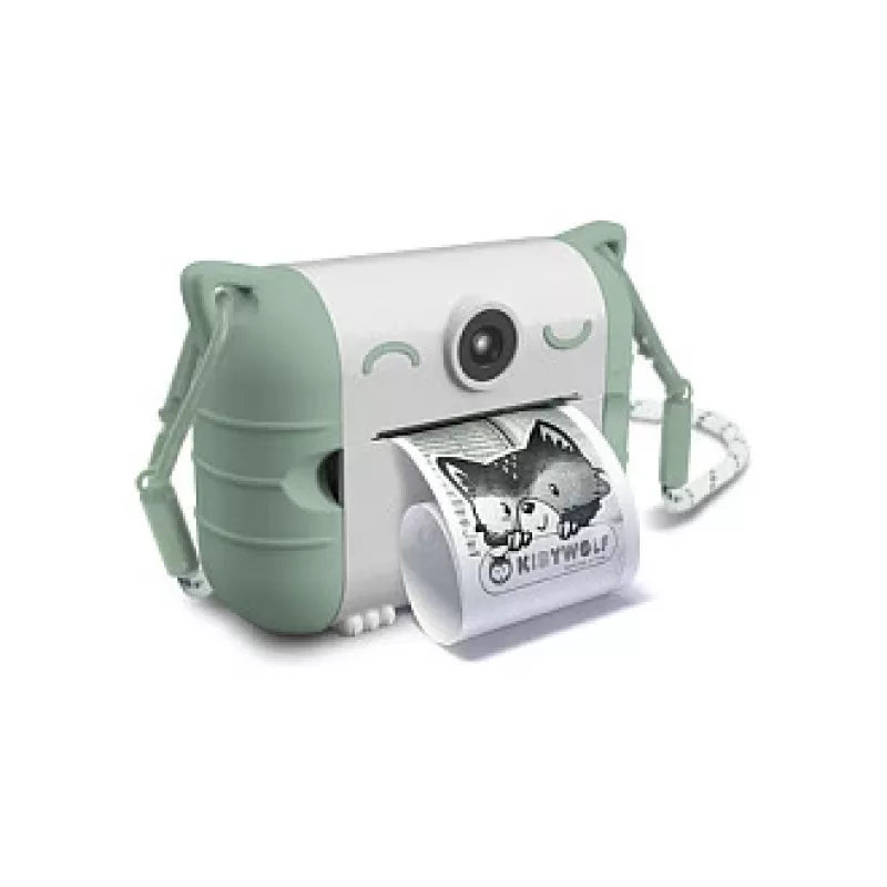 Kinderdigitale camera KIDYWOLF Kidyprint groen wit