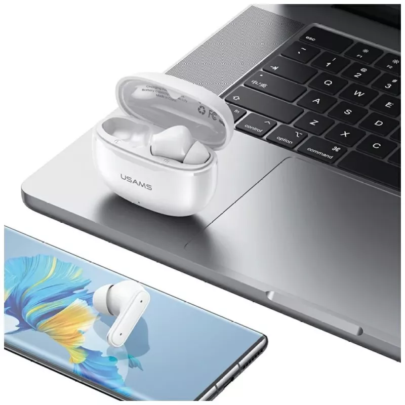 Bluetooth-hoofdtelefoon 6.0 E05 TWS wit