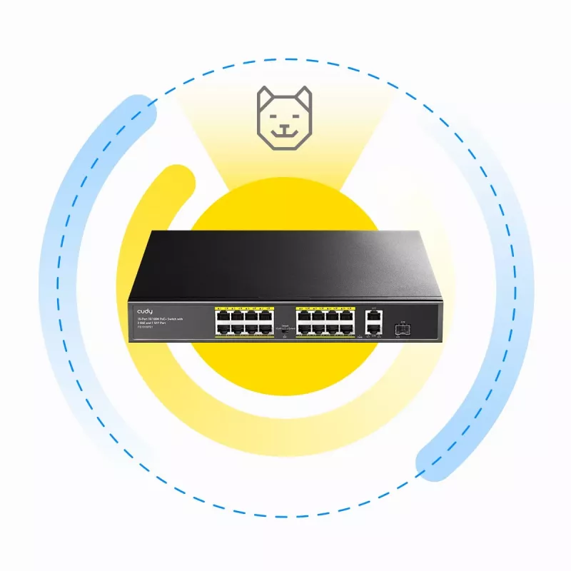 Cudy FS1018PS1 netwerk-switch 18 Fast Ethernet-poorten PoE